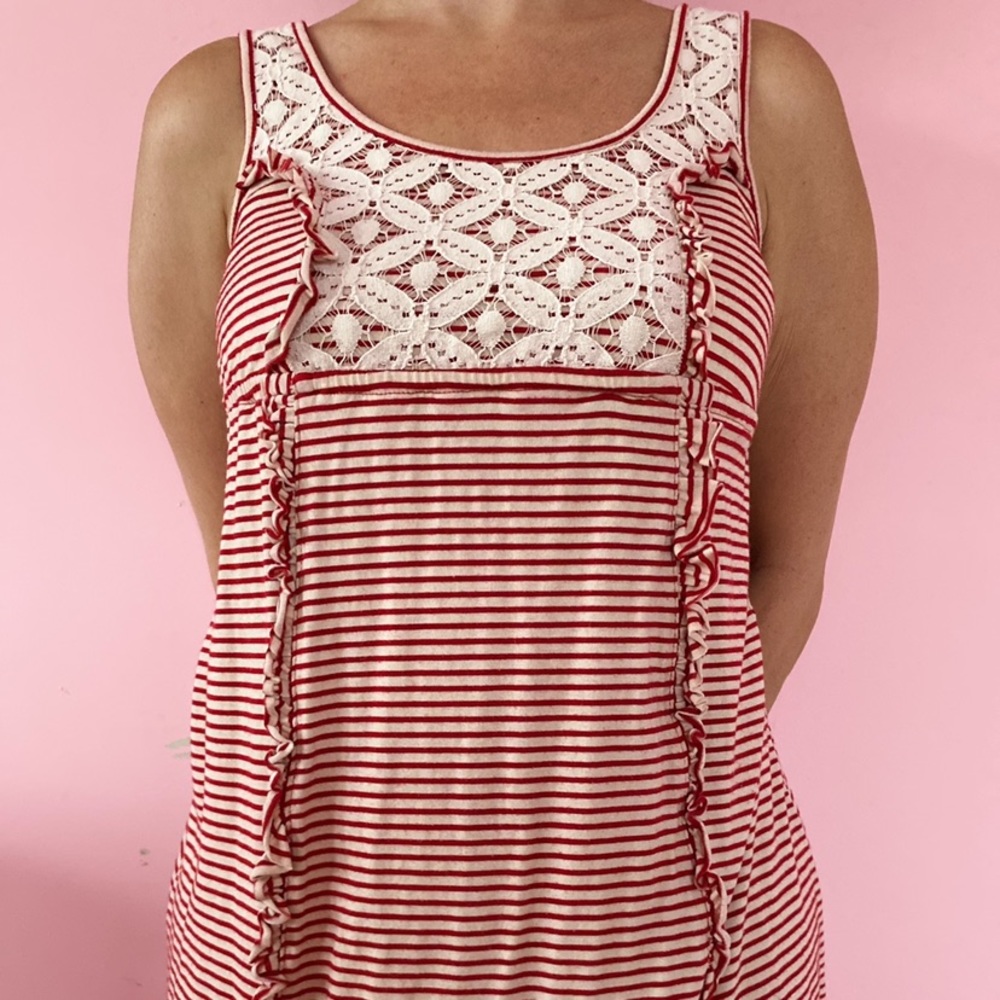 Short Striped Ruffle Dress (Eyelash Couture)